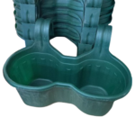 Jardinera De Balcón Doble Triple Verde Oscuro