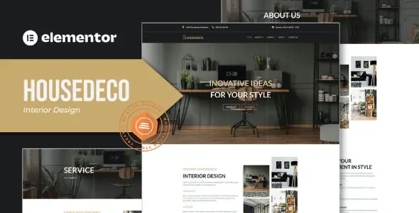 Housedeco – Interior Design Elementor Template Kit