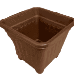 Macetero Cuadrado Café 8 Cm