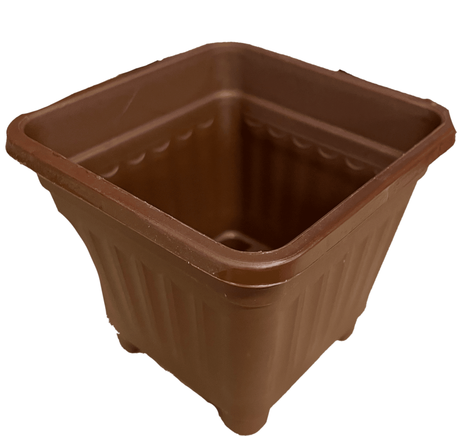 Macetero Cuadrado Café 8 Cm