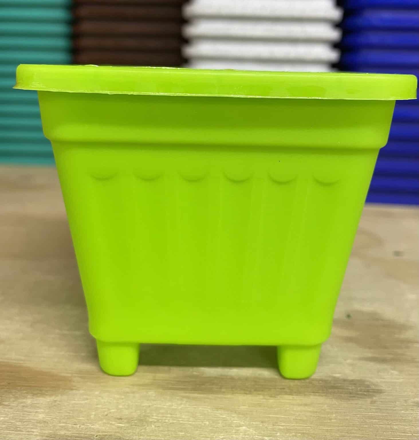 Macetero Cuadrado Verde 8 Cm