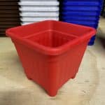 Macetero Cuadrado Rojo