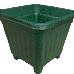 Macetero Cuadrado Verde Oscuro