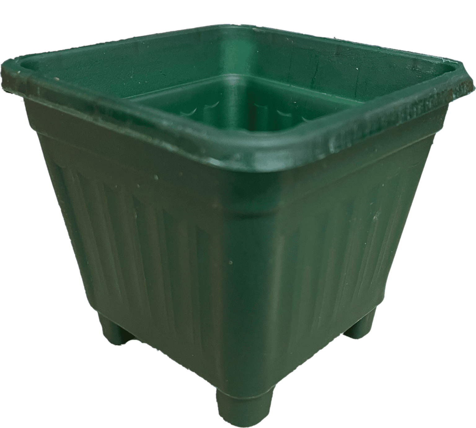 Macetero Cuadrado Verde Oscuro