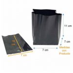 Bolsa Plástica para Almácigo y Plantas de 15x15 - 100 unidades