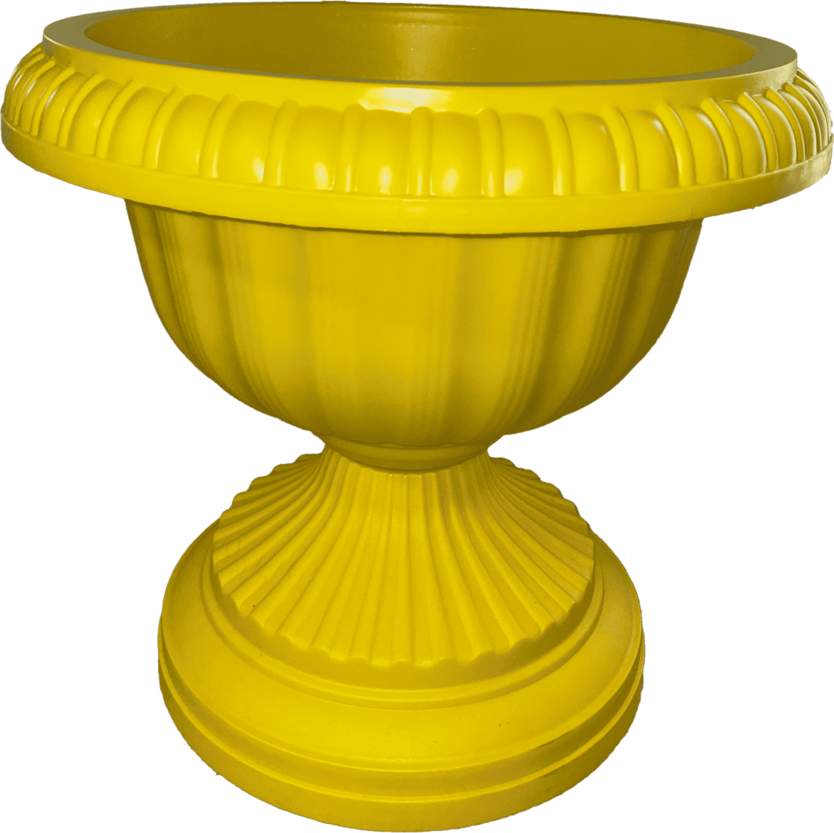 Macetero Tipo Copa Color Amarillo 24 Cm