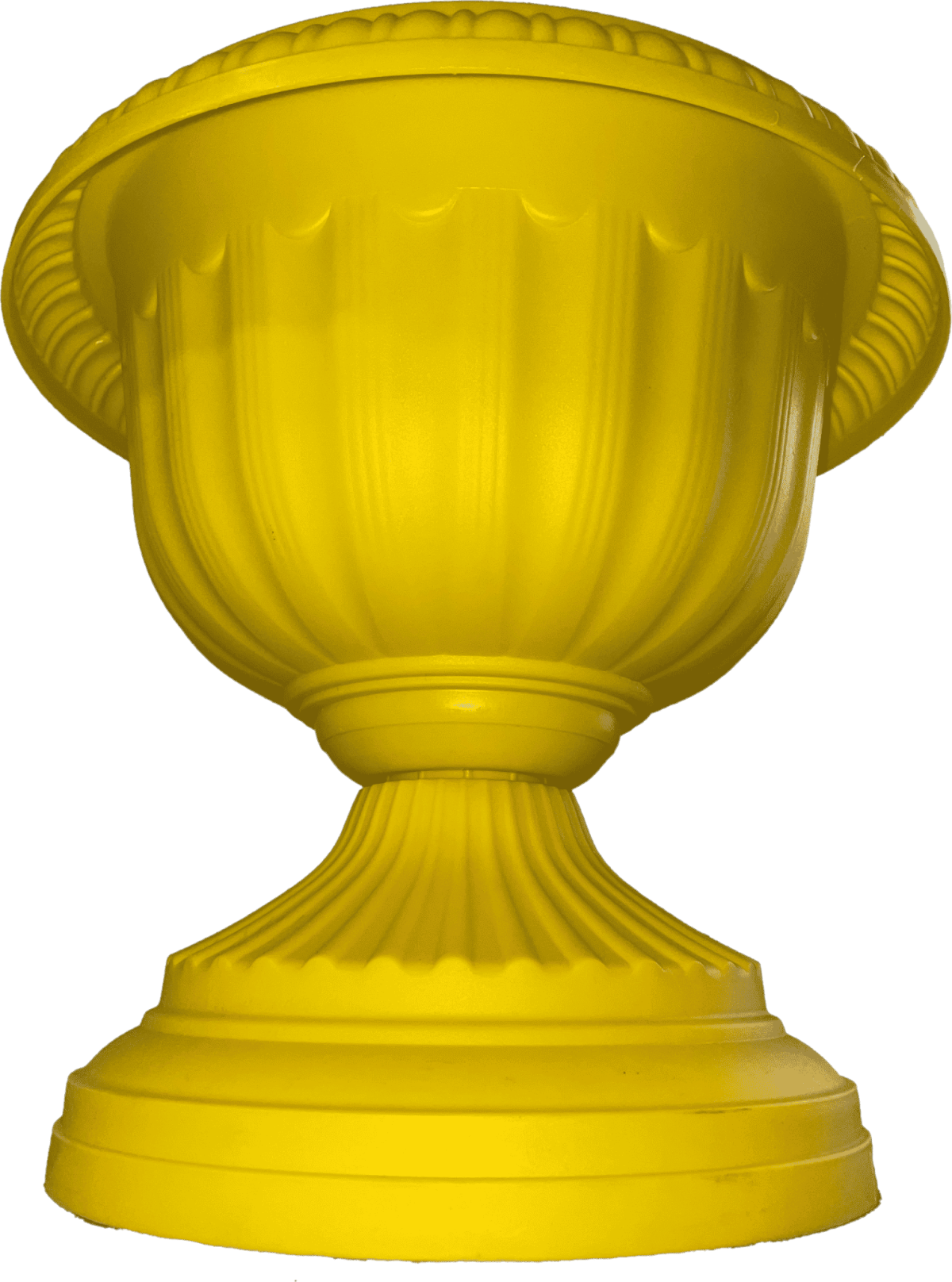 Macetero Tipo Copa Color Amarillo 24 Cm