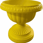 Macetero Tipo Copa Color Amarillo 24 Cm