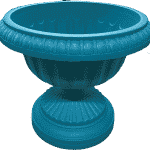 Macetero Tipo Copa Color Turquesa 24 Cm