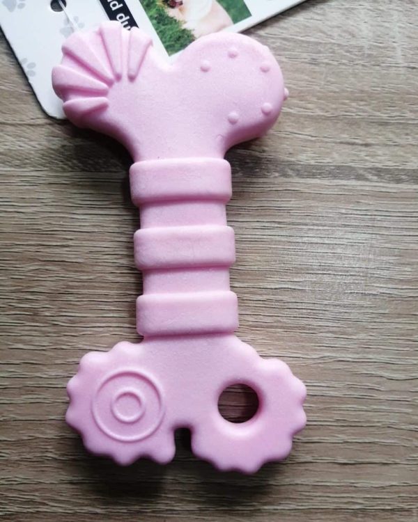 Hueso De Goma Delgado Rosado 