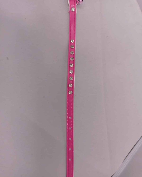 Collar para gatos cuerina Rosado
