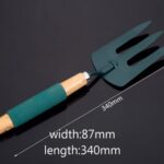 Tenedor de 3 Dientes Verde – Herramienta de Jardín Tridente (34 cm x 8,7 cm) 🌿 
