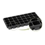 Bandeja Almaciguera de 40 Cavidades Negra Rígida 1 Unidad