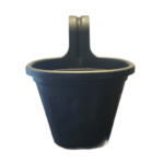 Jardinera Simple de Balcón Negra