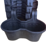 Jardinera de Balcón Doble Triple Negro