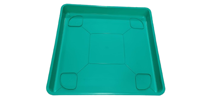 Plato Para Macetero cuadrado PC40de Color Turquesa - Imagen 1