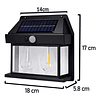 Aplique Lampara Solar Impermeable Con Sensor Vintage 2 led