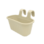 Jardinera Balcón Doble Color Hueso