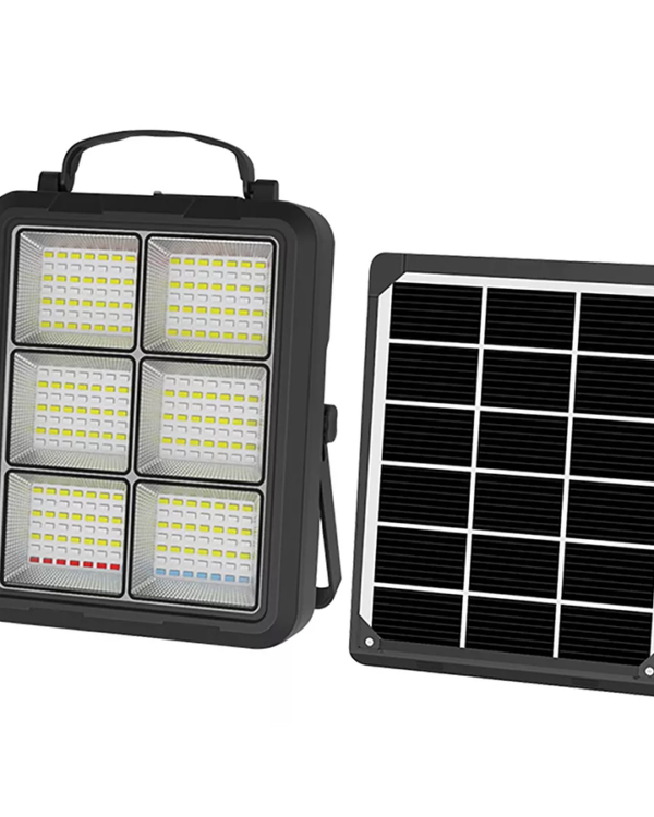 Foco Led 400w Portátil Solar Recargable Panel Sola Extraíble