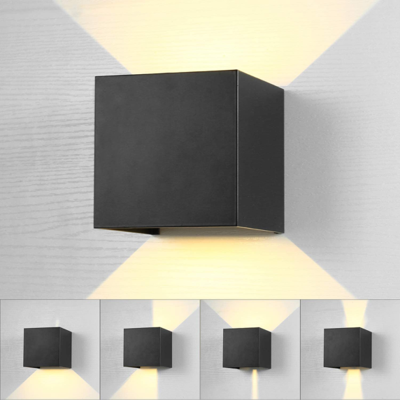 Foco Luz cuadrado Aplique Para Pared Led Exterior