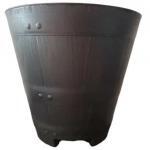 Macetero Modelo Barril Color Negro 23 cm