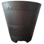 Macetero Modelo Barril Color Negro 23 cm