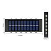 Pack X 2 Lampara Solar 12 Led Exterior Aplique De Muro