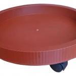 Plato Para Macetero N5 Con Ruedas Color Terracota