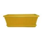 Jardinera Amarillo con su Plato 30 Cm