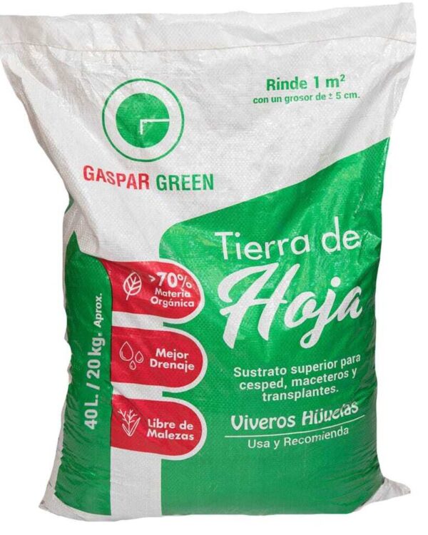 Tierra de Hoja Reforzada y Desinfectada de 40 Litros en Saco
