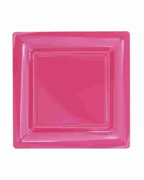 Plato Para Macetero cuadrado PC10 de Color Rosado