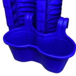 Jardinera de Balcón Doble Triple Azul