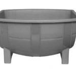 Macetero Mini Barril Color Gris 18 Cm