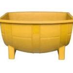Macetero Mini Barril Color Amarillo 18 Cm