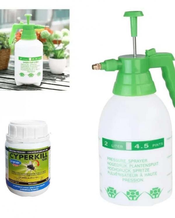 KIT Rociador y Pulverizador + Insecticida cyperkill 10 ec